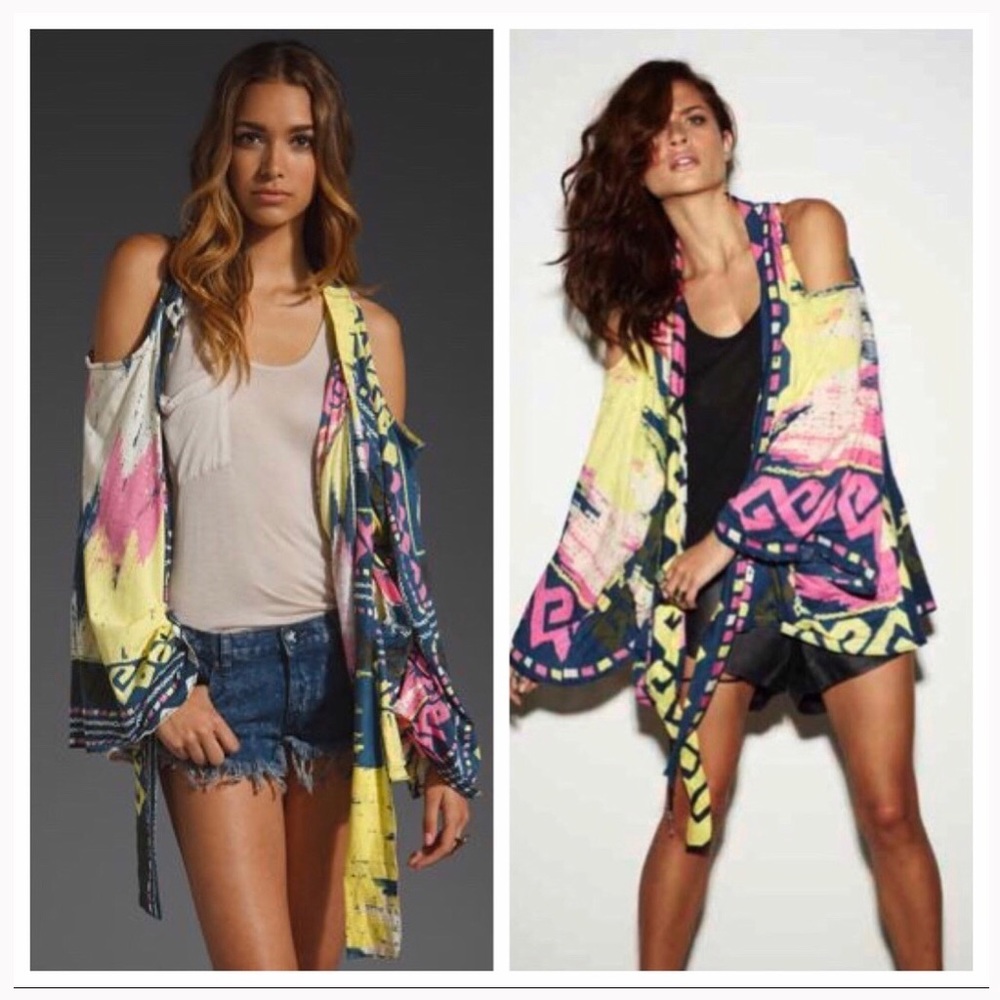 One Teaspoon Cold Shoulder Boho Kimono
